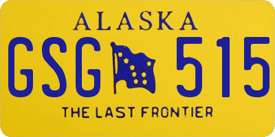 AK license plate GSG515
