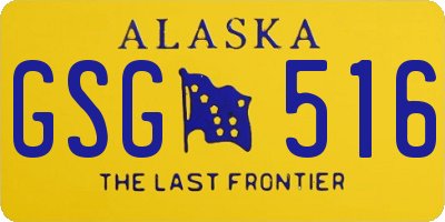 AK license plate GSG516