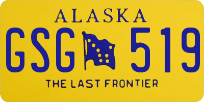 AK license plate GSG519