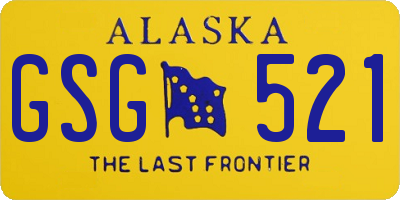AK license plate GSG521