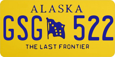 AK license plate GSG522