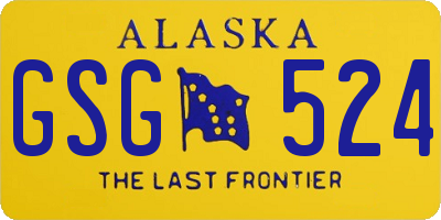 AK license plate GSG524