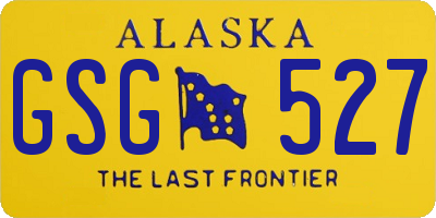 AK license plate GSG527
