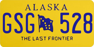AK license plate GSG528