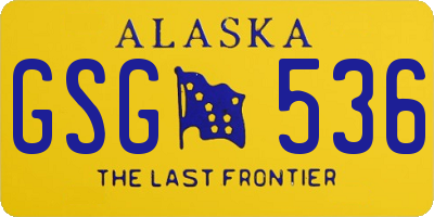 AK license plate GSG536
