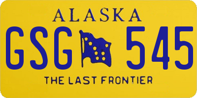 AK license plate GSG545