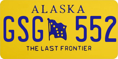 AK license plate GSG552