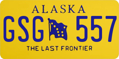 AK license plate GSG557