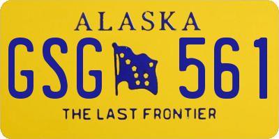 AK license plate GSG561