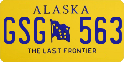 AK license plate GSG563