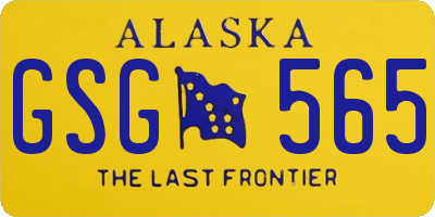 AK license plate GSG565