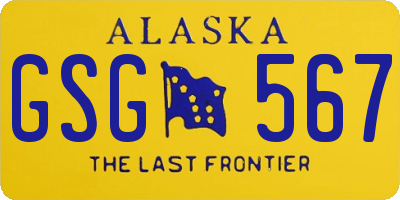 AK license plate GSG567