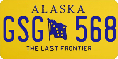 AK license plate GSG568