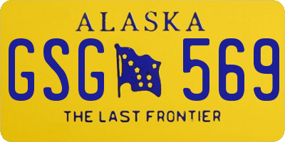 AK license plate GSG569