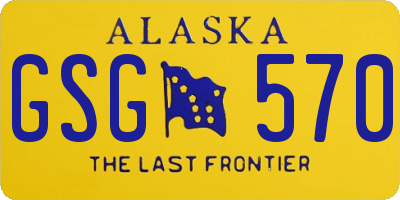 AK license plate GSG570