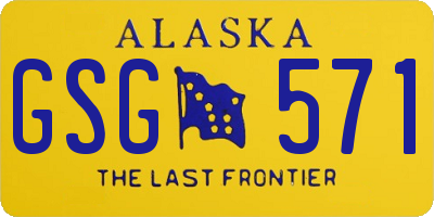 AK license plate GSG571