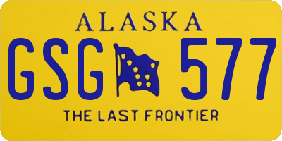AK license plate GSG577
