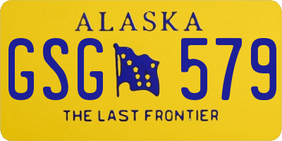 AK license plate GSG579