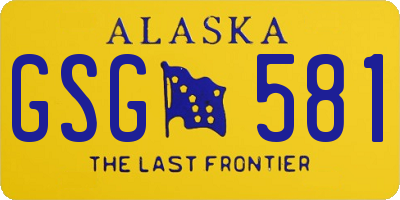 AK license plate GSG581