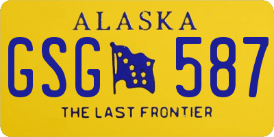 AK license plate GSG587