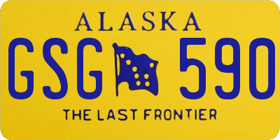AK license plate GSG590