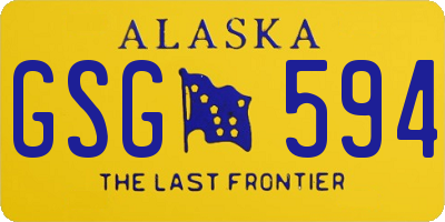 AK license plate GSG594