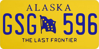 AK license plate GSG596