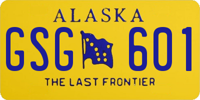 AK license plate GSG601
