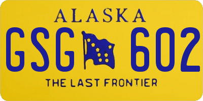 AK license plate GSG602