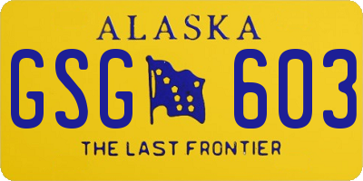 AK license plate GSG603