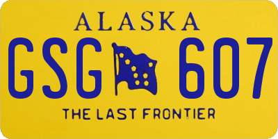 AK license plate GSG607