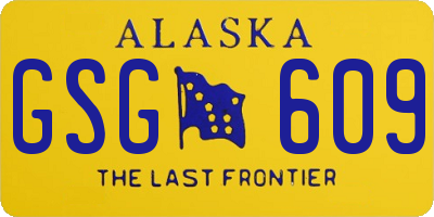 AK license plate GSG609