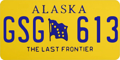 AK license plate GSG613