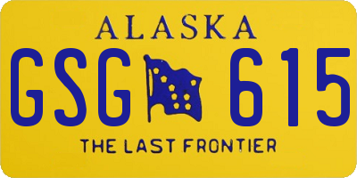 AK license plate GSG615