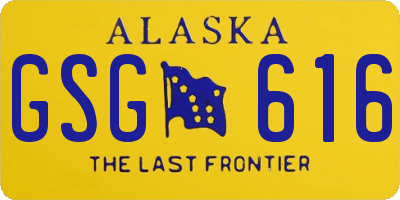 AK license plate GSG616