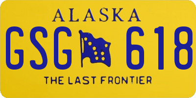 AK license plate GSG618