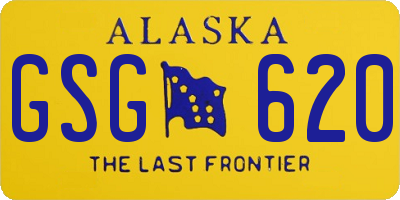 AK license plate GSG620