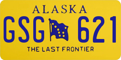 AK license plate GSG621