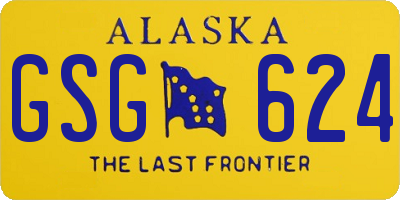 AK license plate GSG624