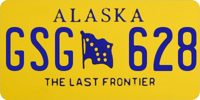 AK license plate GSG628