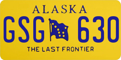 AK license plate GSG630
