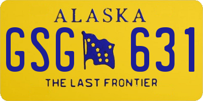 AK license plate GSG631