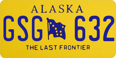 AK license plate GSG632