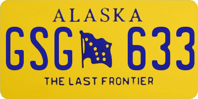 AK license plate GSG633