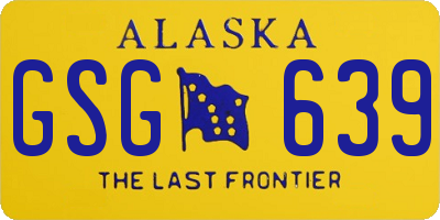 AK license plate GSG639