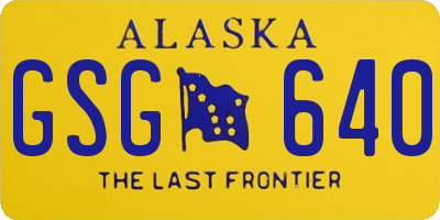 AK license plate GSG640