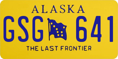 AK license plate GSG641