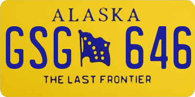 AK license plate GSG646