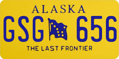AK license plate GSG656