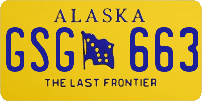 AK license plate GSG663